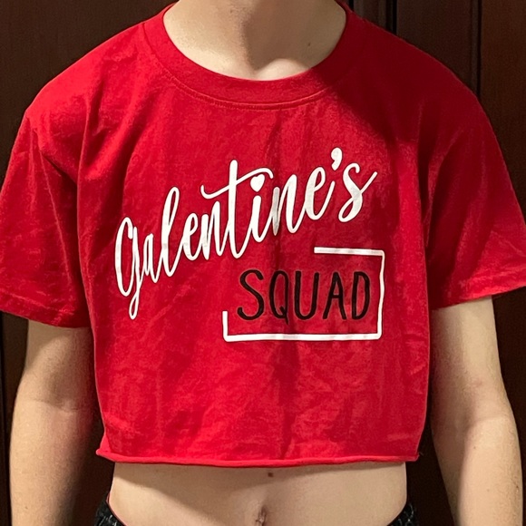 New, with tag, red Valentine’s Day crop top. - Picture 2 of 5